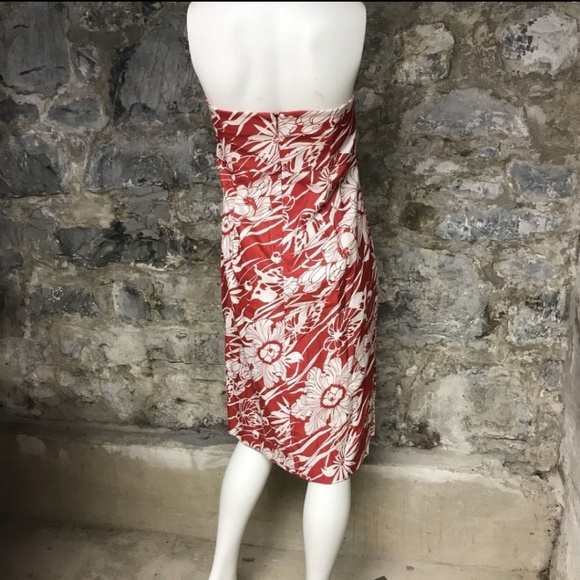 Express Dress Womens 13/14 Red White Sleeveless - Picture 3 of 7